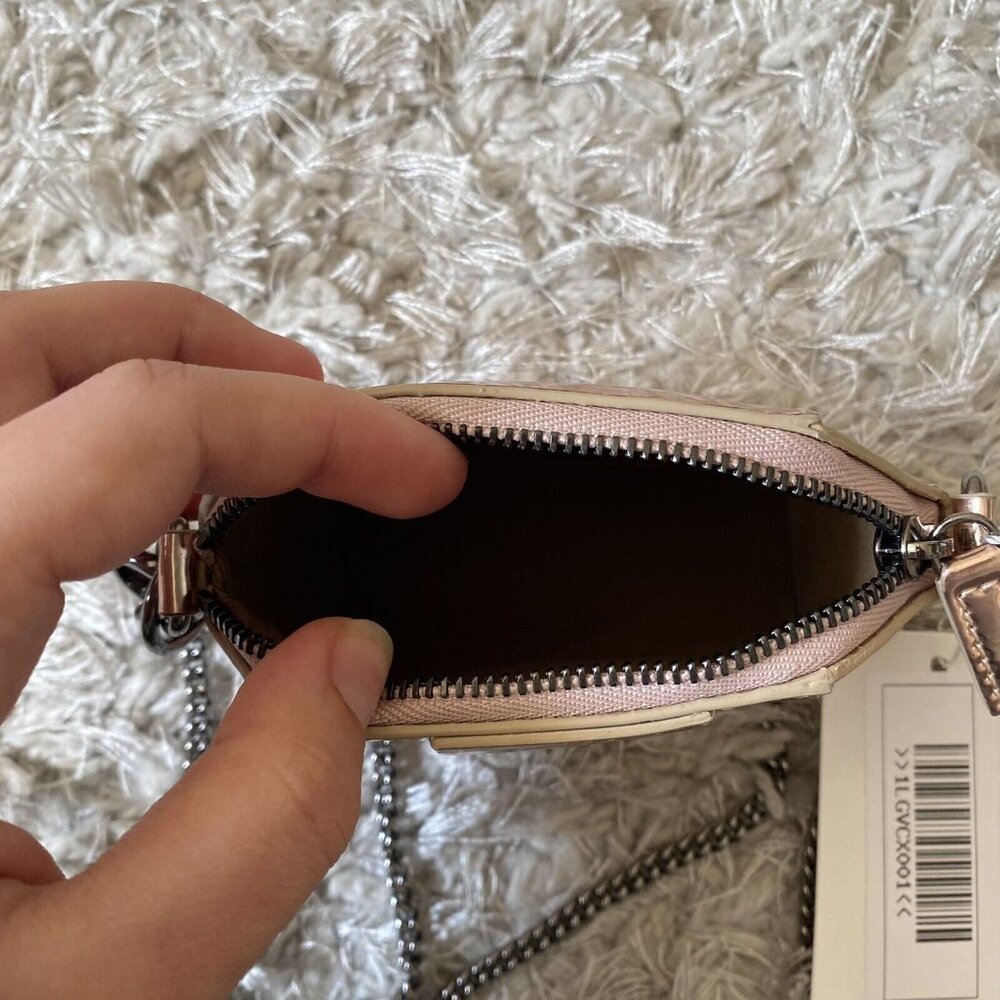 New! Givenchy 'Baby Antigona' Metallic Leather Crossbody Bag Pink MSRP $690 - Picture 10 of 12